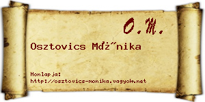 Osztovics Mónika névjegykártya