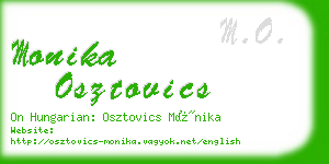 monika osztovics business card